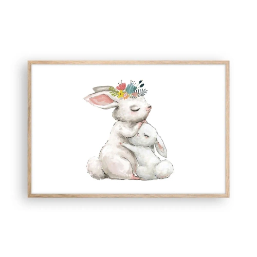 Affisch i ram av ljusek - Alltid bäst hos mamma - 91x61 cm