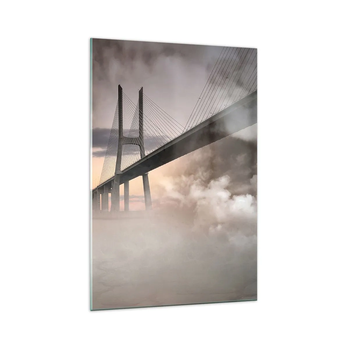 Glastavla - Bild på glas - Vid en flod som inte finns - 70x100 cm