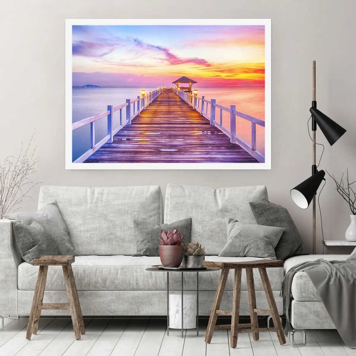 Affisch - Kvällens lila-guld tystnad - 50x40 cm