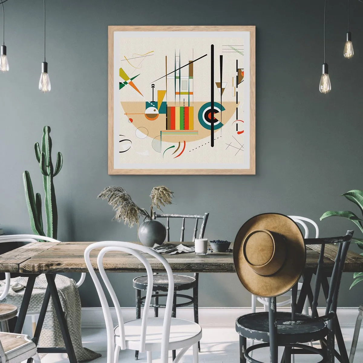 Affisch i ram av ljusek - Så världen skrattar - 40x40 cm