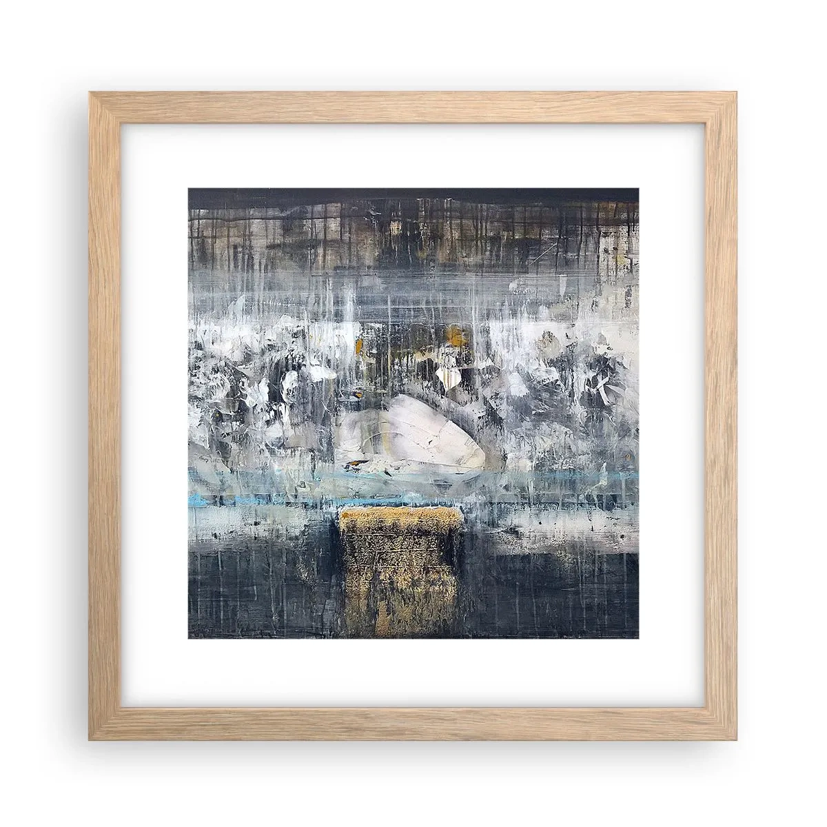 Affisch i ram av ljusek - På is och klumpar - 30x30 cm