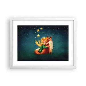 Affisch i vit ram - Lilla prinsen - 40x30 cm