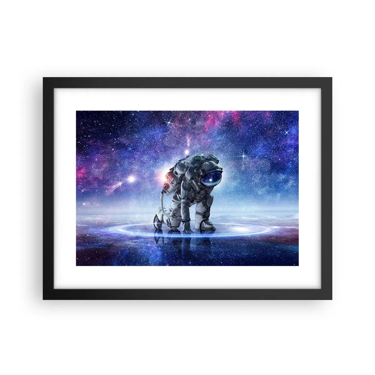 Affisch i svart ram - Stjärnig himmel över mig - 40x30 cm