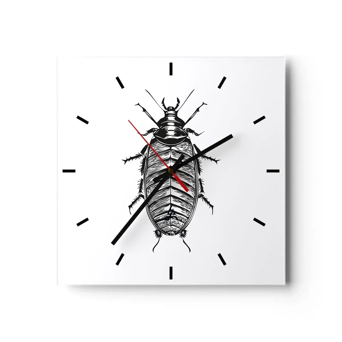 Väggklocka - Klocka på glas - Vilket exemplar! - 40x40 cm