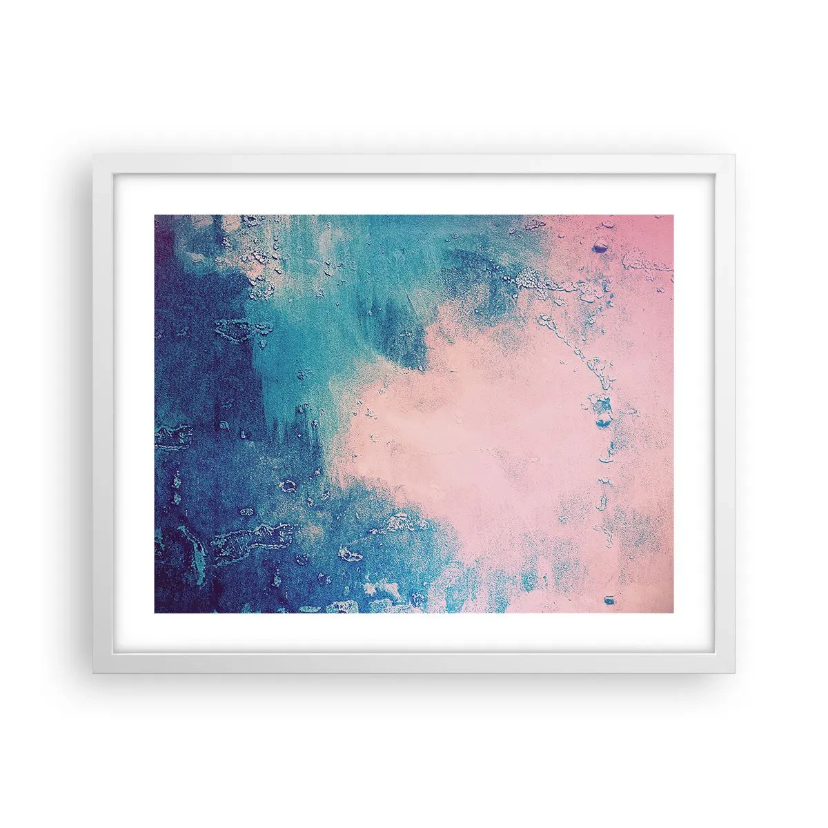 Affisch i vit ram - Blåa famnar - 50x40 cm