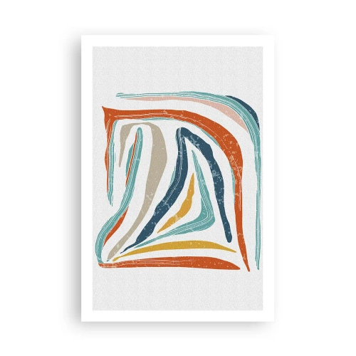 Affisch - Vänligt leende abstraktion - 61x91 cm