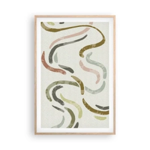 Affisch i ram av ljusek - Abstraktionens glada dans - 61x91 cm