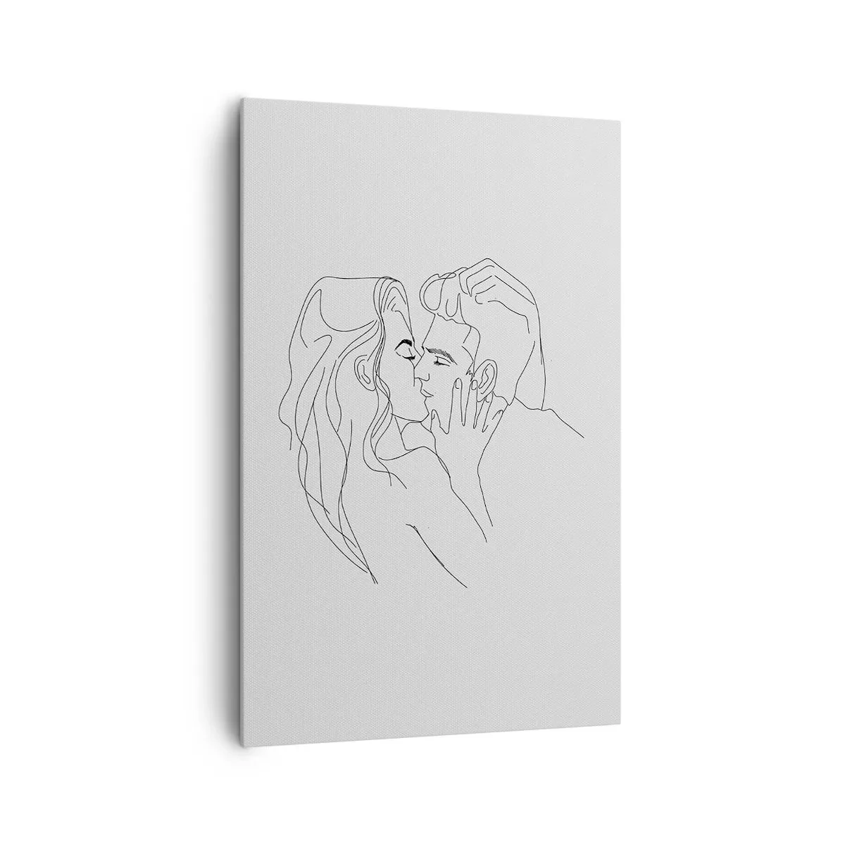 Canvastavla - Bild på duk - Med samma streck - 80x120 cm