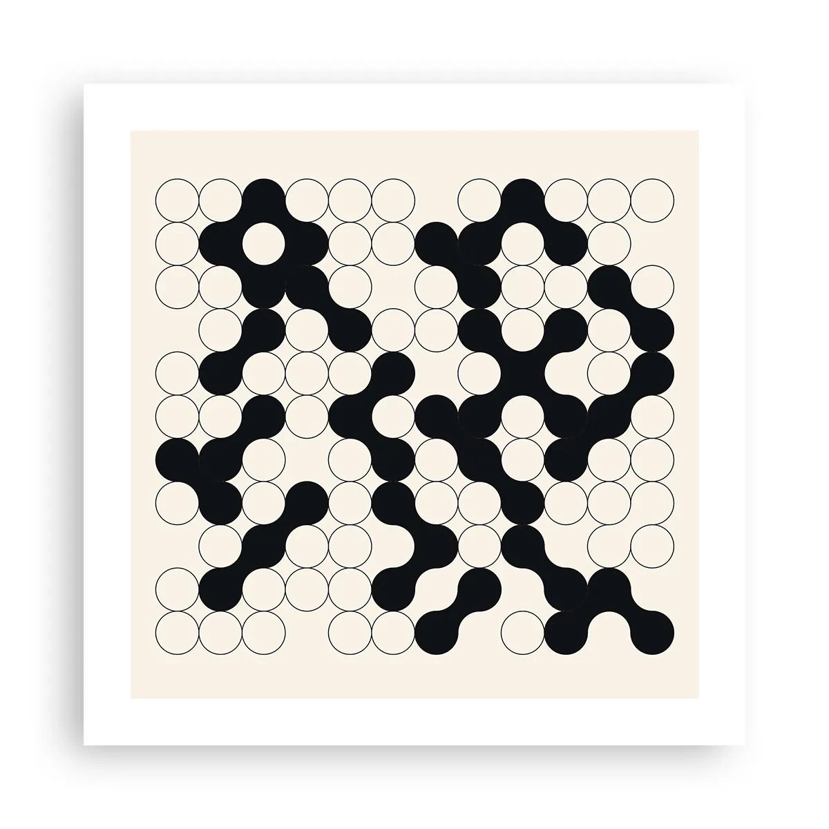 Affisch - Kinesiskt spel - variation - 50x50 cm