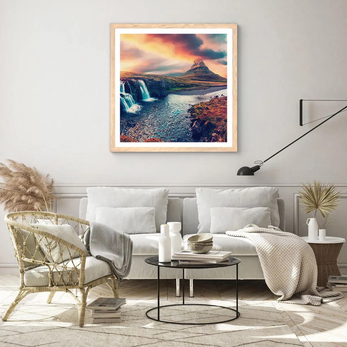 Affisch i ram av ljusek - I naturens majestät - 60x60 cm