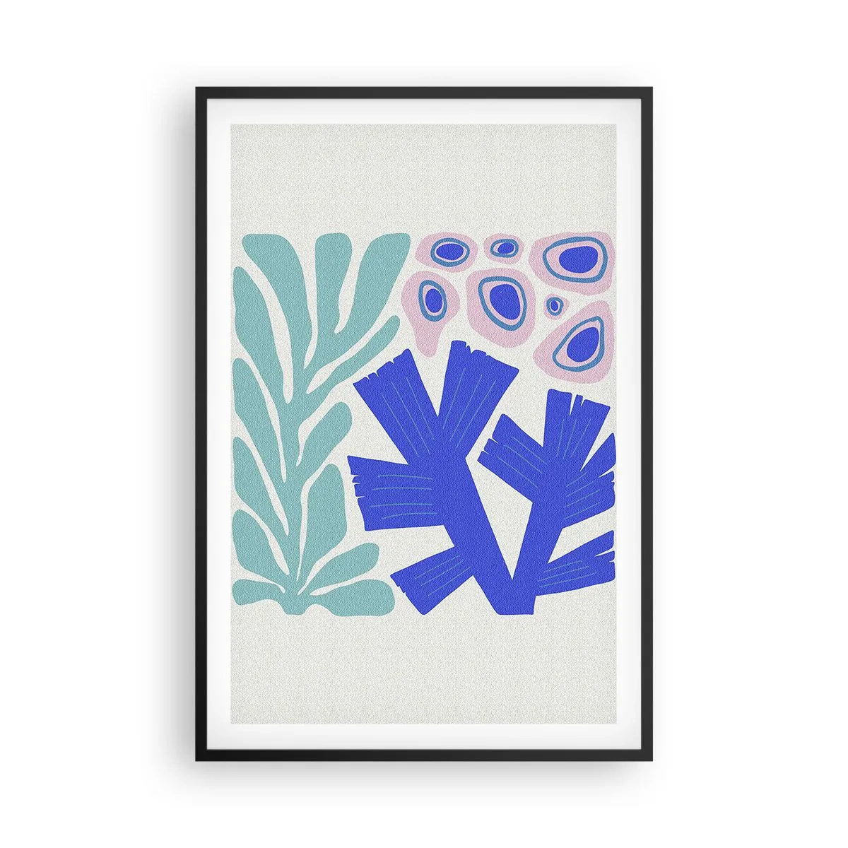 Affisch i svart ram - Undervattensträdgård - 61x91 cm