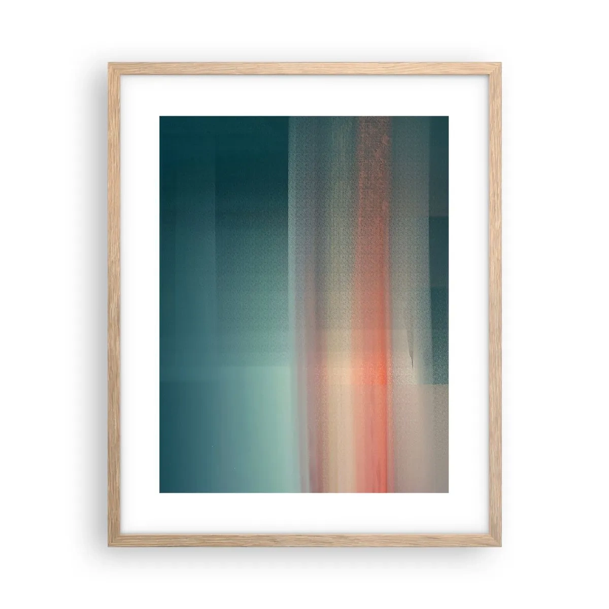 Affisch i ram av ljusek - Abstraktion: ljusvågor - 40x50 cm