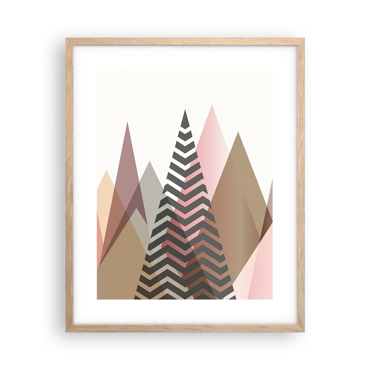 Affisch i ram av ljusek - Utsikt över pyramider - 40x50 cm