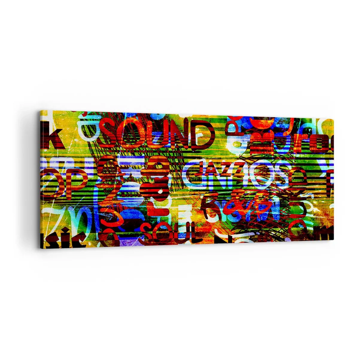 Canvastavla - Bild på duk - Ljudets alla färger - 100x40 cm