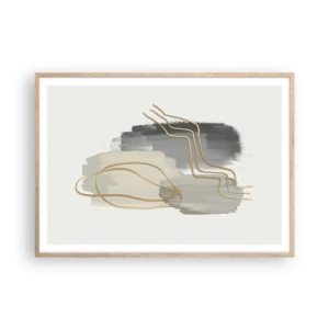 Affisch i ram av ljusek - Varaktighet och rörelse - 100x70 cm