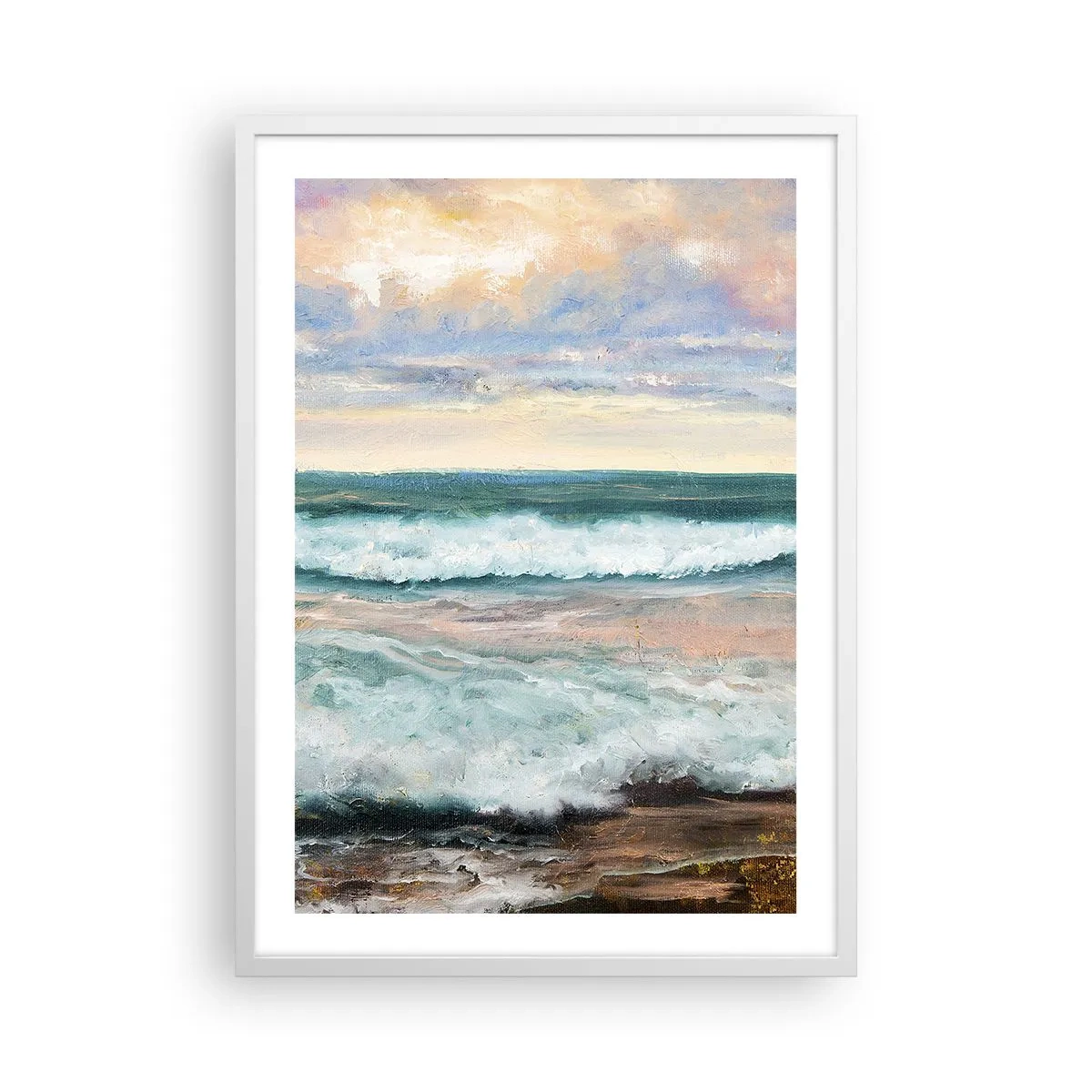 Affisch i vit ram - Här kan du släta ut din själ - 50x70 cm