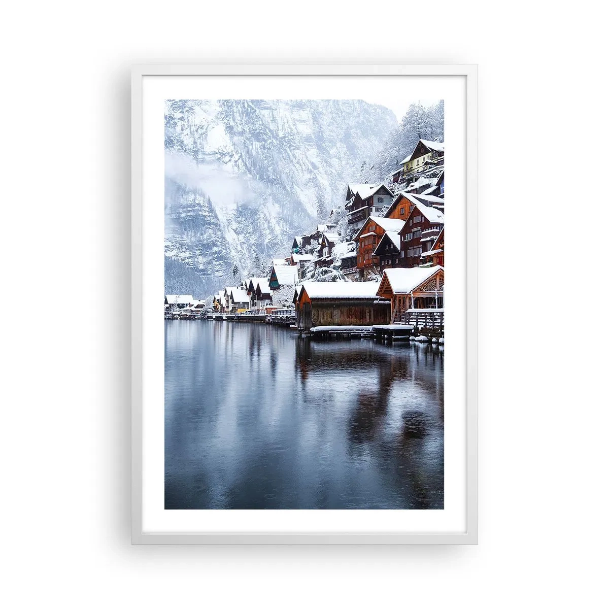 Affisch i vit ram - I vinterns dräkt - 50x70 cm