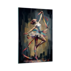 Glastavla - Bild på glas - Dans med ett band - 70x100 cm