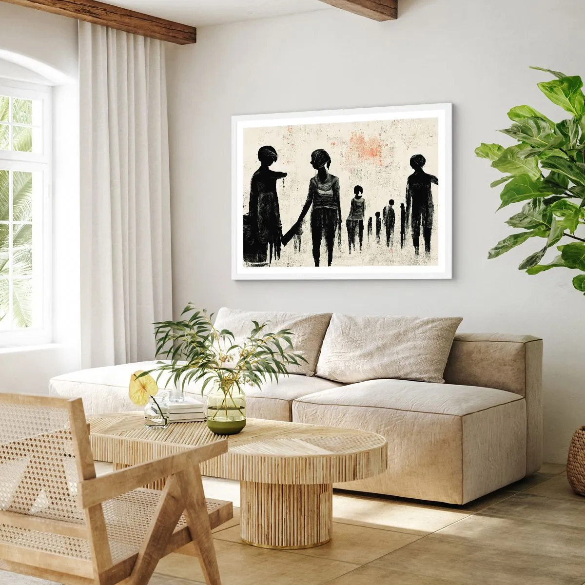 Affisch i vit ram - Mot ensamhet - 50x40 cm