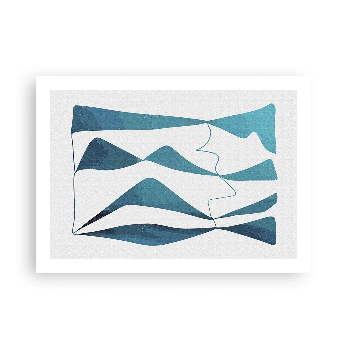 Affisch - Abstraktion: en turkos förening - 70x50 cm