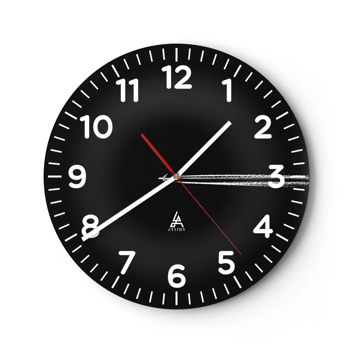 Väggklocka - Klocka på glas - I en annan dimension - 30x30 cm