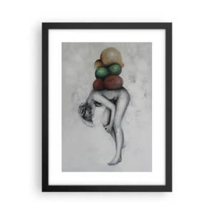 Affisch i svart ram - Livets börda - 30x40 cm