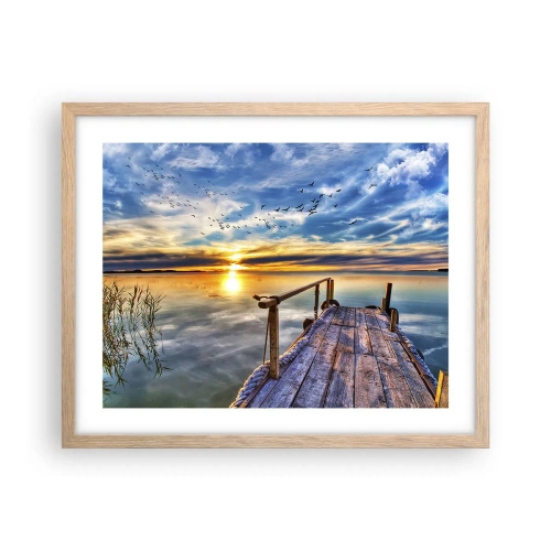 Affisch i ram av ljusek - Vinden lägger sig - 50x40 cm