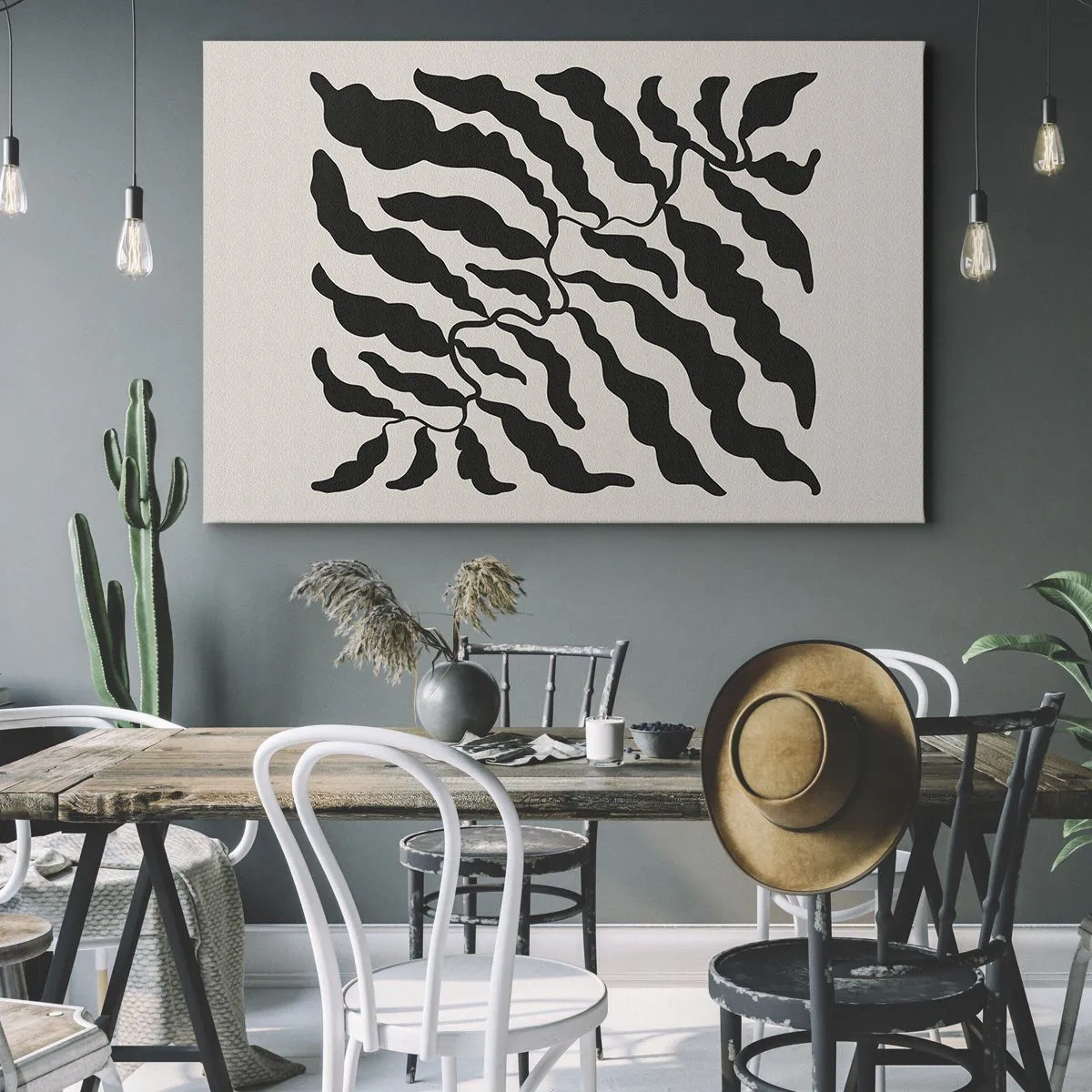 Canvastavla - Bild på duk - Kvadratens natur - 120x80 cm