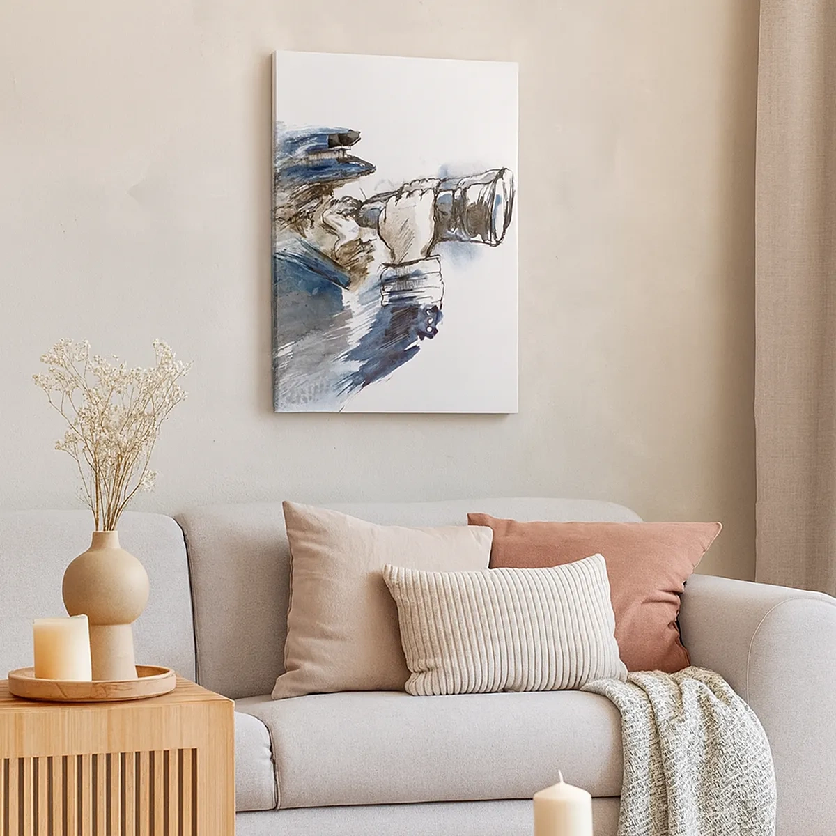 Canvastavla - Bild på duk - Tio i Beauforts skala - 50x70 cm