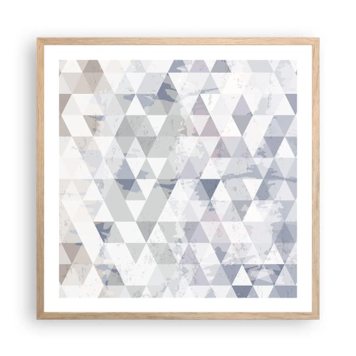 Affisch i ram av ljusek - Trianglar - 60x60 cm