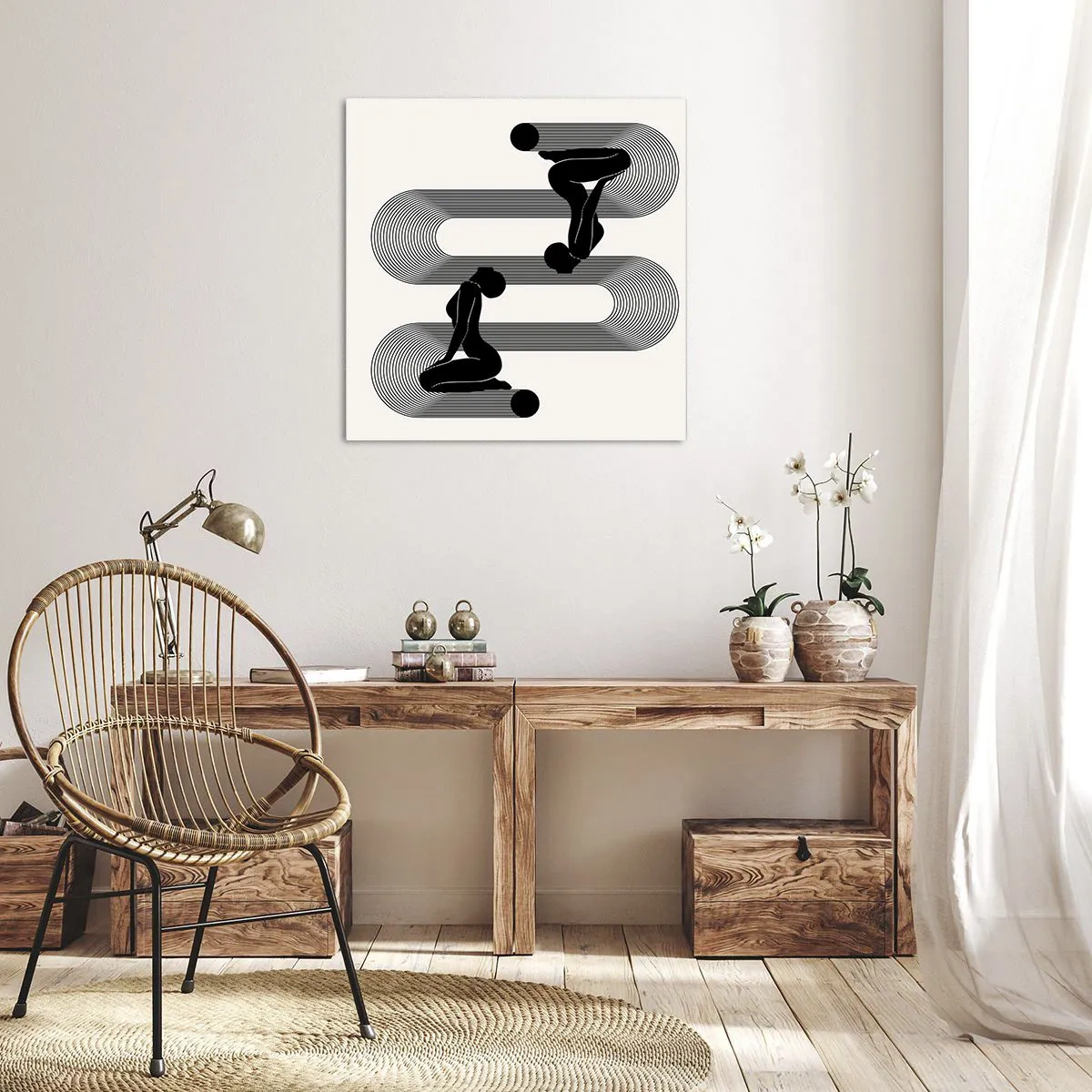 Canvastavla - Bild på duk - Sensuell symmetri - 70x70 cm