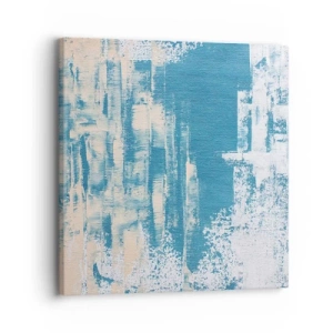 Canvastavla - Bild på duk - Genom istapp - 30x30 cm
