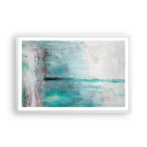 Affisch i vit ram - Horisontellt i blått - 91x61 cm