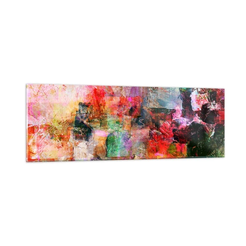 Glastavla - Bild på glas - En resa genom det rosa - 90x30 cm