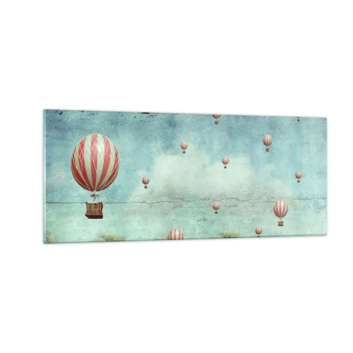 Glastavla - Bild på glas - Fria från livets buller - 100x40 cm