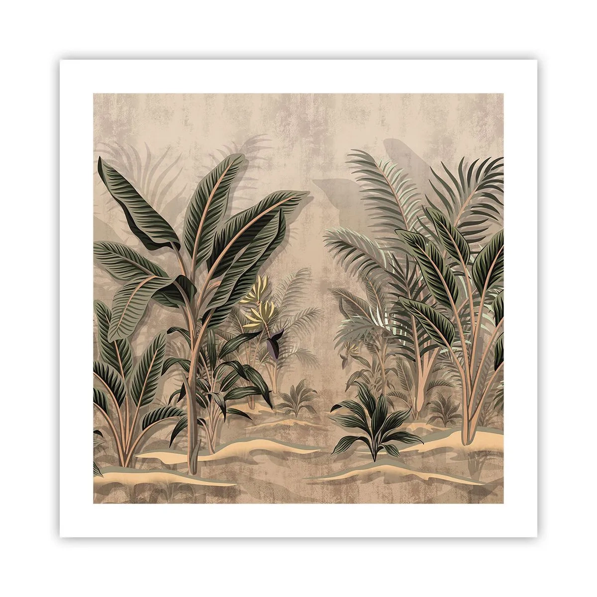 Affisch - Bild i kolonial stil - 50x50 cm