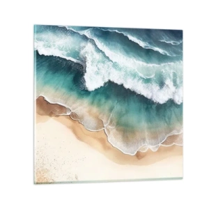 Glastavla - Bild på glas - Ett evigt möte - 40x40 cm