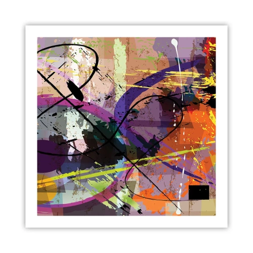 Affisch - Rakt fram eller runt - 60x60 cm