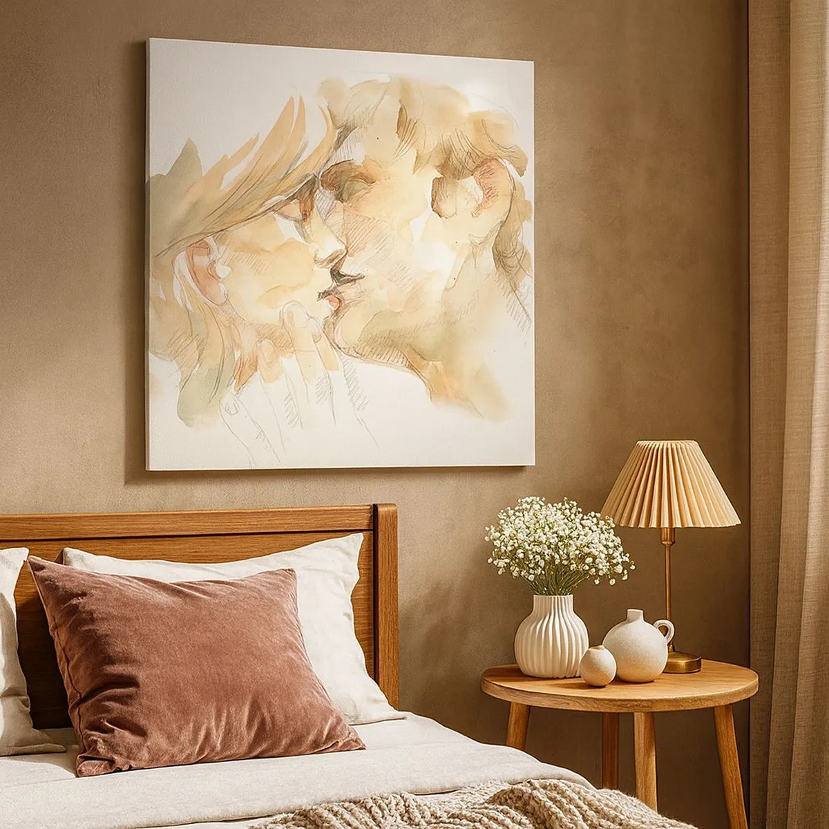 Canvastavla - Bild på duk - Upphittad hälft? - 30x30 cm