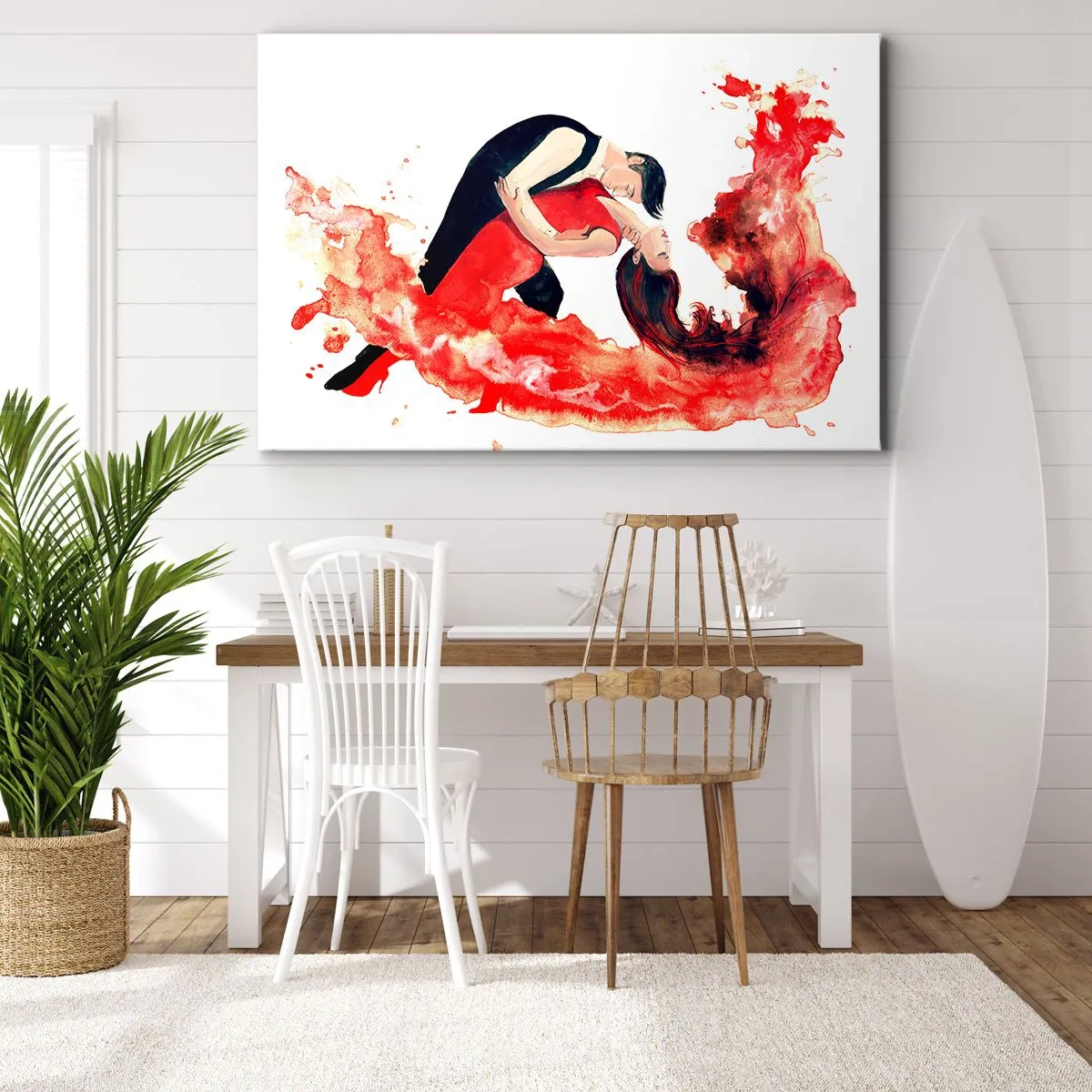 Canvastavla - Bild på duk - Tango - den sensuella vågen - 100x70 cm