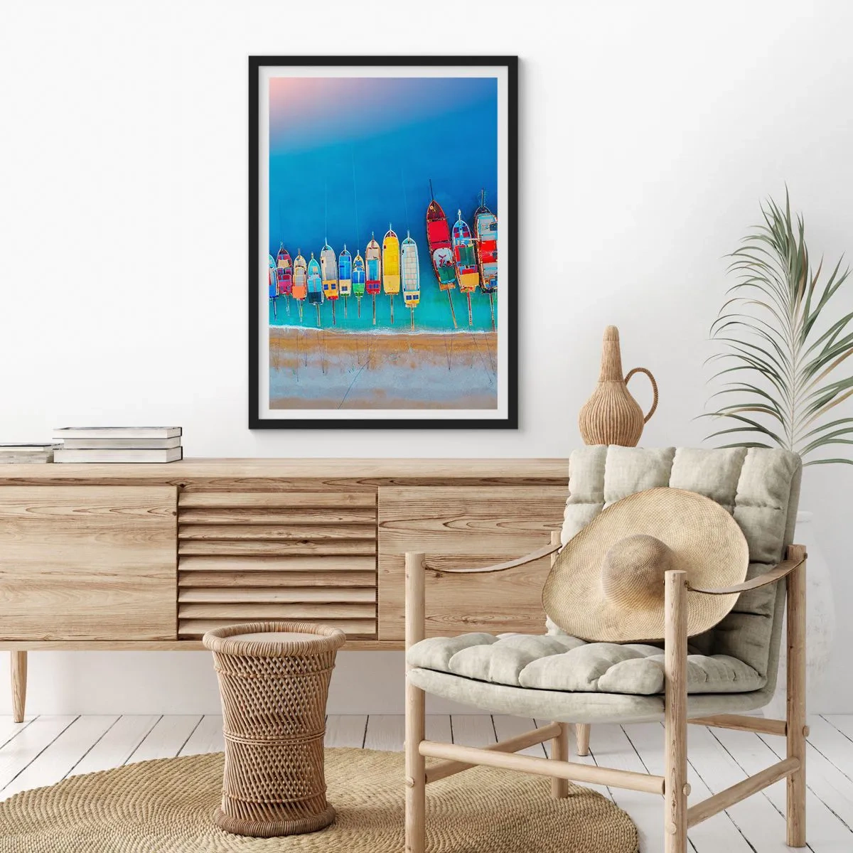 Affisch i svart ram - Ur fågelperspektivet - 61x91 cm