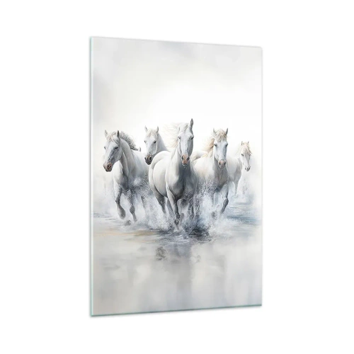 Glastavla - Bild på glas - Vit magi - 80x120 cm