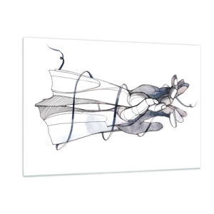 Glastavla - Bild på glas - Smekningens studie - 120x80 cm