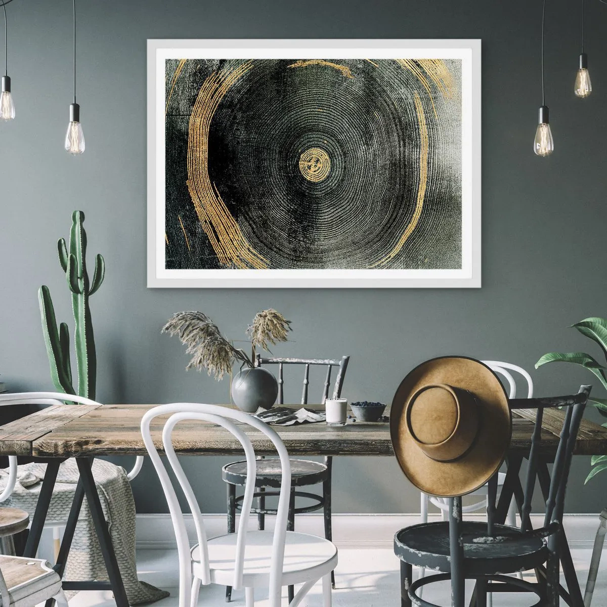 Affisch i vit ram - Förändring och varaktighet - 70x50 cm