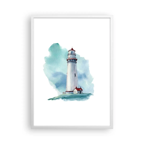 Affisch i vit ram - Milda syster av det blåa - 50x70 cm