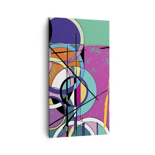 Canvastavla - Bild på duk - Hjul efter hjul - 45x80 cm