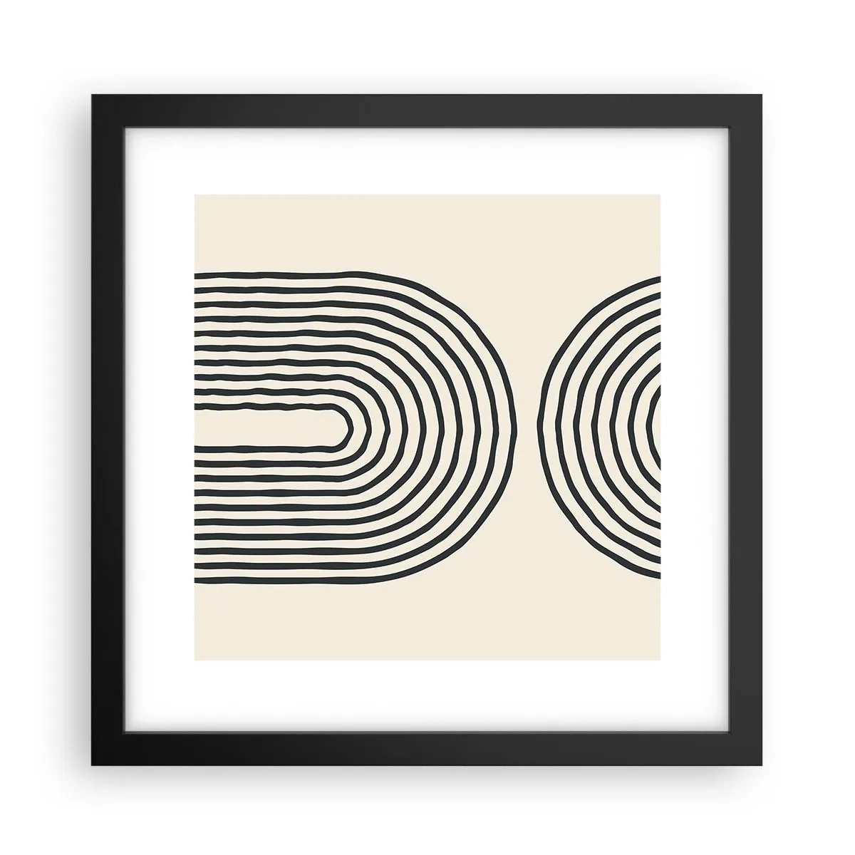 Affisch i svart ram - Om en stund... - 30x30 cm