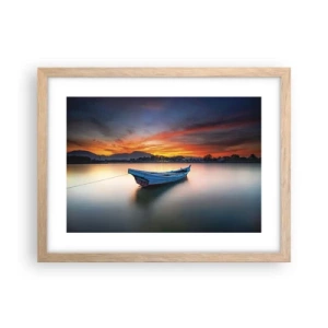 Affisch i ram av ljusek - Det kommer en god natt - 40x30 cm