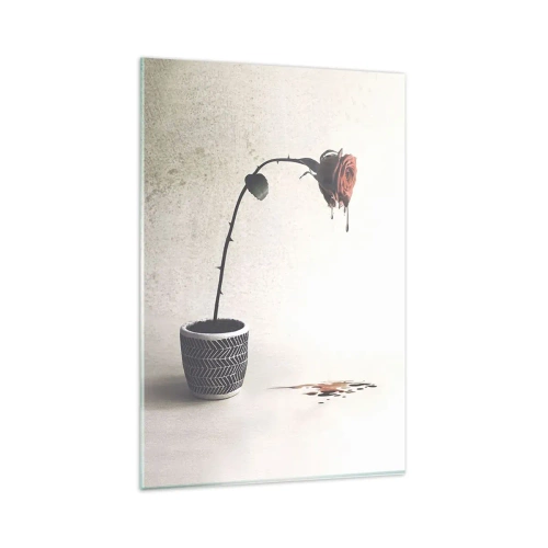 Glastavla - Bild på glas - Rosa dolorosa - 80x120 cm