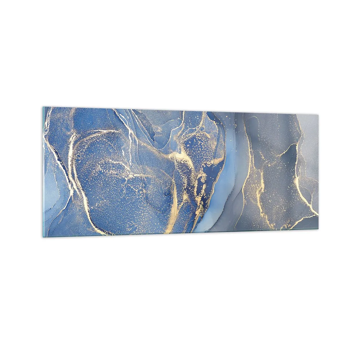 Glastavla - Bild på glas - Gulddamm - 100x40 cm